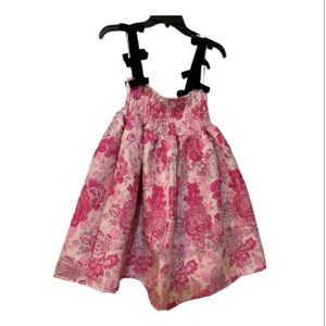 Elegant Pink Floral Women's Dress